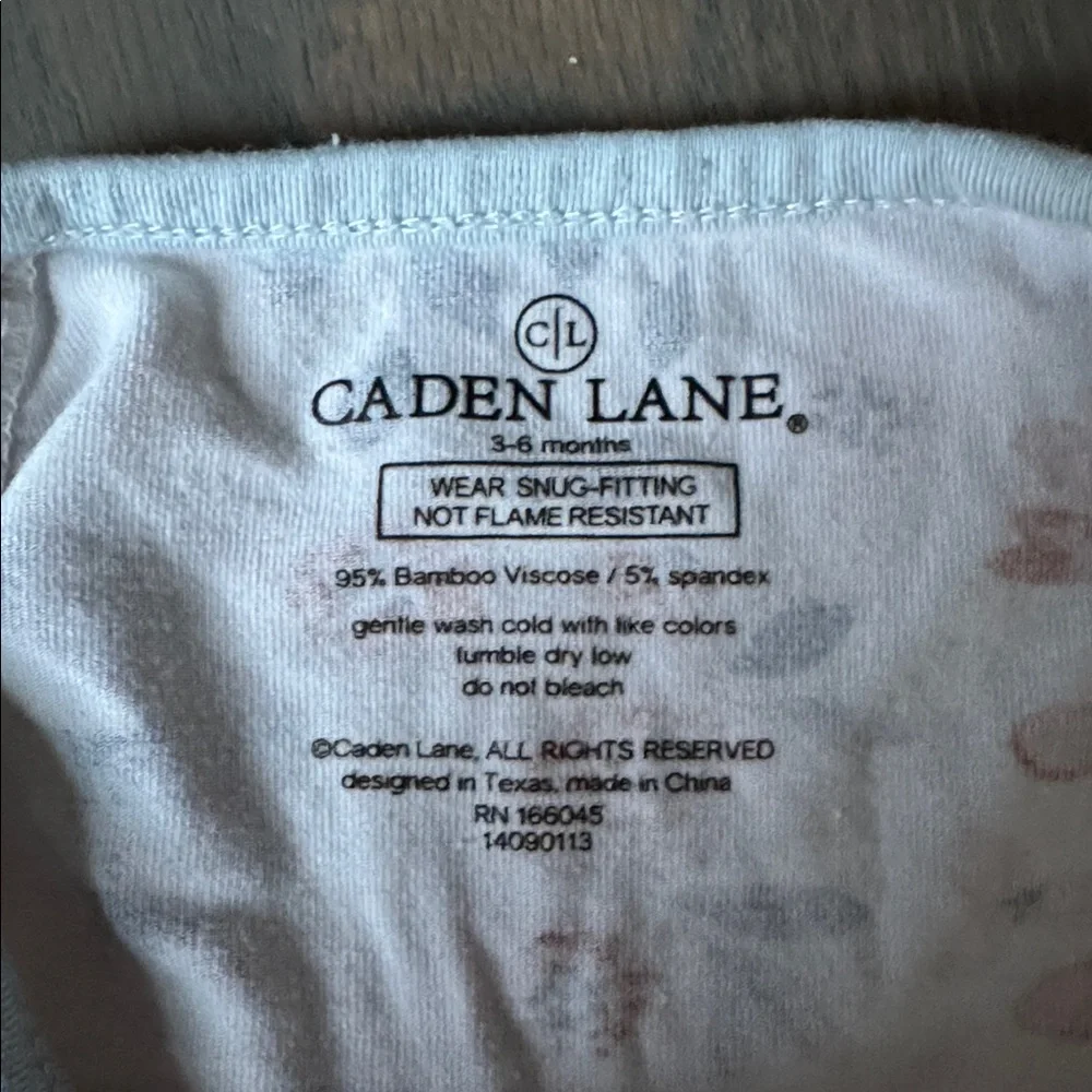 Caden Lane Bamboo Floral Convertible Zip Romper Baby 3-6M